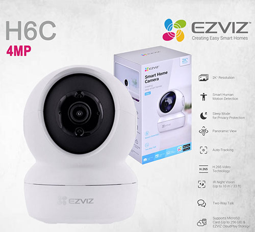 EZVIZ H6c 2K⁺ Pan & Tilt Smart Home wifi Camera