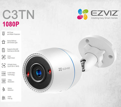 Ezviz C3TN Color Night Vision Smart Wifi Outdoor Security Camera Surabaya